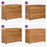  Povišena gredica 100 x 40 x 72 cm reciklirana tikovina i čelik | shoptok.hr