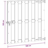  Vrtna vrata 100 x 100 cm WPC i aluminij Smeđa | shoptok.hr