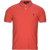Polo Ralph Lauren Polo majice kratki rokavi POLO COUPE DROITE EN COTON BASIC MESH FANTAISIE COL Rdeča