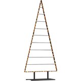 vidaXL Kovinsko božično drevesce z stojalom Črna 210 cm Jeklo | Shoptok.si