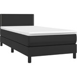  s oprugama i madracem crni 90x190 cm od umjetne kože | shoptok.hr