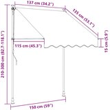 Tenda na ručno uvlačenje 150 cm narančasto-smeđa | shoptok.hr