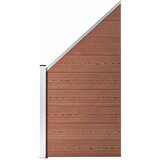  Set WPC ograda 1 kvadratna + 1 kosa 273 x 186 cm smeđi | shoptok.hr