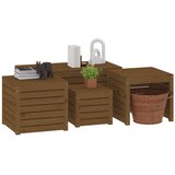  4-dijelni set vrtnih kutija boja meda od masivne borovine | shoptok.hr