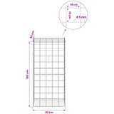  Gabion s žicom debljine 5 mm i mrežom 10x10 cm 50x50x100 cm | shoptok.hr