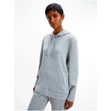 Calvin Klein Light Grey Women's Ribbed Hoodie Ease - Women | shoptok.hr