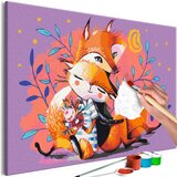  Slika za samostalno slikanje - Fox Family 60x40 Cijene