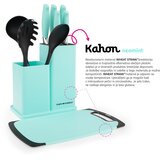Kondela TEMPO-KAHON, set nožev in kuhinjskega orodja, 10 kos, v stojalu, neomint | Shoptok.si