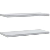 Maison Chic 2 kosi Stenske Police - Viseče police 75x30x3 cm srebrna nerjaveče jeklo, (21758613) Cene