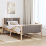  Okvir kreveta Smeđa i taupe 100 x 200 cm Masivna borovina | shoptok.hr
