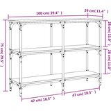  Konzolni stol boja smeđeg hrasta 100x29x75 cm konstruirano drvo | shoptok.hr