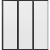 Tuš paravan Crna 132 x 2 x 140 cm Aluminij i PP | shoptok.hr