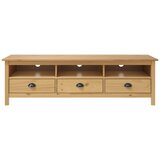 Maison Chic TV omarica - TV stojalo - Televizijska omarica Hill medeno rjava 158x40x47 cm trdna borovina, (21699623) | Shoptok.si