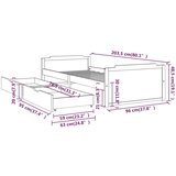  Za krevet s ladicama boja meda 90x200 cm masivna borovina | shoptok.hr