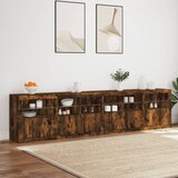  Komoda s LED svjetlima boja dimljenog hrasta 283x37x67 cm | shoptok.hr