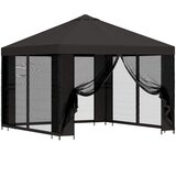 vidaXL Vrtni gazebo s stranskimi stenami 3 x 3 m Antracit, (5000218833) | Shoptok.si