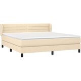  Krevet s oprugama i madracem krem 180x200 cm od tkanine | shoptok.hr