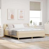 Box Spring postelja z vzglavjem v krem barvi, 180x200 cm, iz blaga, (22051324) | Shoptok.si