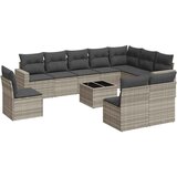  11-dijelni set vrtnih sofa poliratan s jastucima svijetlosivi | shoptok.hr