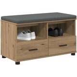  Klupa za hodnik s jastukom Umjetnički hrast 80 x 38 x 46 cm | shoptok.hr