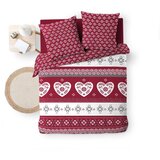 Douceur d intérieur Rdeča bombažna posteljnina za zakonsko posteljo/podaljšana 240x220 cm Alpage – | Shoptok.si