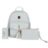 INF Elegantna pre&scaron;ita nahrbtna torbica, 3-delni komplet Grey, (21748693) cene