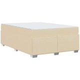  Konstrukcija postelje krema 160 x 200 cm blago | Shoptok.si