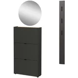 Antracitno siv set za hodnik 101x200x22 cm Ameca –