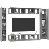  10-dijelni set TV ormarića sivog sonome konstruirano drvo | shoptok.hr