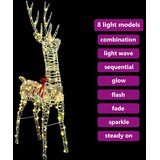  3D Ruzvelt 140 LED lampica Topla bijela 128 cm PET | shoptok.hr