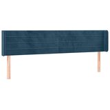 LED uzglavlje tamnoplavo 203x16x78/88 cm baršunasto | shoptok.hr