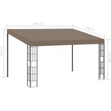  Zidna sjenica od tkanine 4 x 3 m smeđe-siva | Eponuda.com