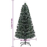 vidaXL Umestno božično drevo z dekorativnimi lučmi Zelena 180 cm PVC | Shoptok.si