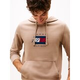 Tommy Hilfiger Sweater majica bež / mornarsko plava / crvena / bijela | shoptok.hr