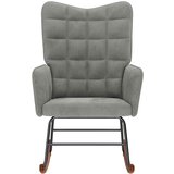  Stolica za ljuljanje svjetlosiva baršunasta | shoptok.hr