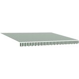  Skrovita tenda Zelena i bijela 400 × 350 cm Tkanina i Aluminij | shoptok.hr