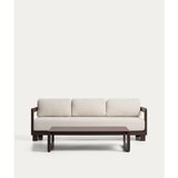 Kave Home Rjava/bež aluminijasta vrtna garnitura za 3 osebe Nerano &amp;ndash; Slike