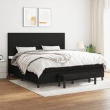 The Living Store Box spring postelja z vzmetnico črn 200x200 cm blago - Box Spring Postelja, (21514120) | Shoptok.si