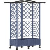  Povišeni krevet s mrežom i krovom Siva 124 x 40 x 129 cm PP | shoptok.hr