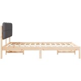  Krevetni okvir s tapiciranim uzglavljem Tamno siva 140 x 190 cm | shoptok.hr