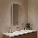 Hanah home Orbit 50 - 766 White Bathroom Cabinet With Mirror u