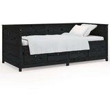 vidaXL Dnevna postelja črna 90x200 cm trdna borovina | Shoptok.si