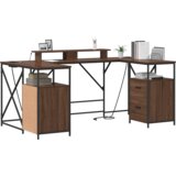 vidaXL Stol s ladicama s pohranom 182 x 101 x 87.5 cm Konstruirano drvo | shoptok.hr