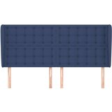  Uzglavlje s ušima plavi 163x23x118/128 cm od tkanine | shoptok.hr