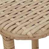 vidaXL Sklopivi vrtni stol bež 90x51x75 cm poliratan | shoptok.hr
