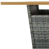 vidaXL 9-dijelni vrtni barski set od poliratana s jastucima sivi | shoptok.hr