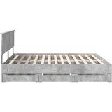  Krevetna konstrukcija s ladicama Betonski sivi 180 x 200 cm Siva 210 x 183 x 90 cm | Shoptok.si