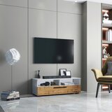 MID.YOU NIZKA OMARICA bela, medeni hrast | Shoptok.si