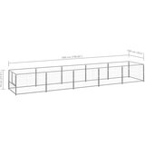 vidaXL kavez za pse srebrni 5 m² čelični | shoptok.hr