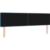  LED uzglavlje s kristalnim gumbom tufterice Tamno plavo 90 cm baršun | shoptok.hr